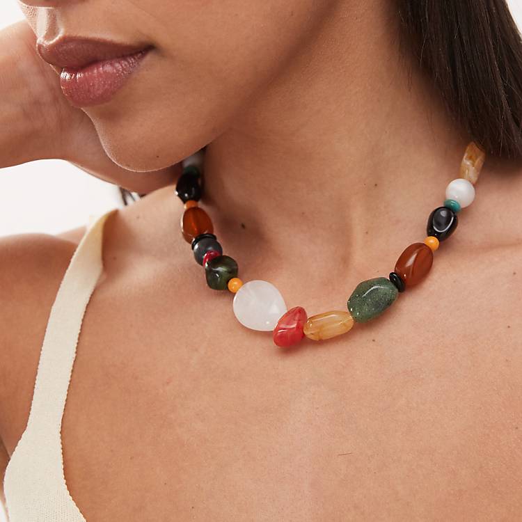 Collier coloré perles ovales OLIVIA | Camilmari Bijoux Collier coloré perles ovales OLIVIA | Camilmari Bijoux