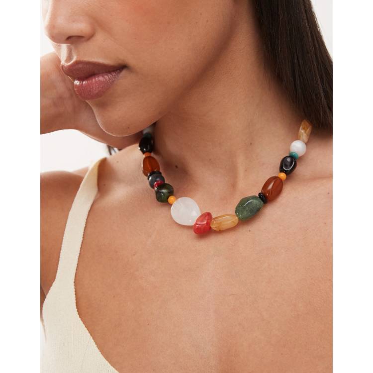 Collier coloré perles ovales OLIVIA | Camilmari Bijoux