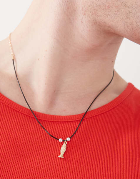 Reclaimed Vintage - Collier unisexe avec breloque poisson - view 1