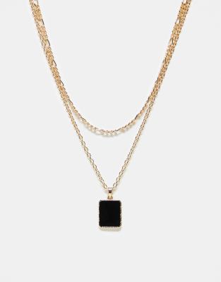 reclaimed-vintage-collier-unisexe-grunge-avec-2-rangs-avec-pierre