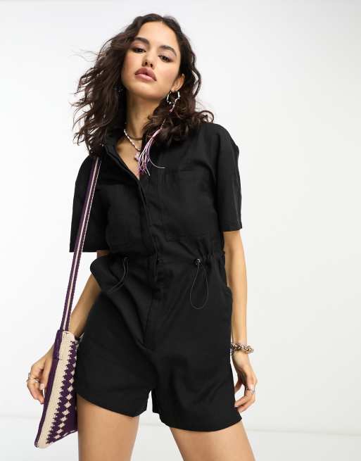 Reclaimed Vintage Combishort Noir ASOS