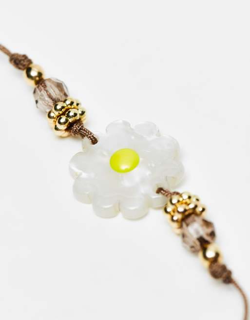 Reclaimed Vintage - Confezione di bracciali con perline e chiusura in corda, 3 di 4