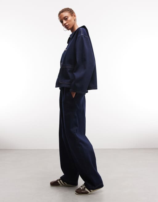 Reclaimed Vintage - Coordinato in denim con colletto alla Peter Pan