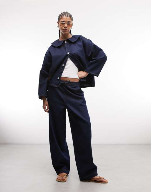 Reclaimed Vintage - Coordinato in denim con colletto alla Peter Pan