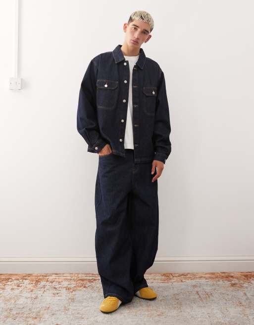 Reclaimed Vintage - Coordinato western kaki con cuciture a contrasto