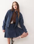 [Reclaimed Vintage] Reclaimed Vintage cord bomber jacket in navy (part of a set) 4 Navy