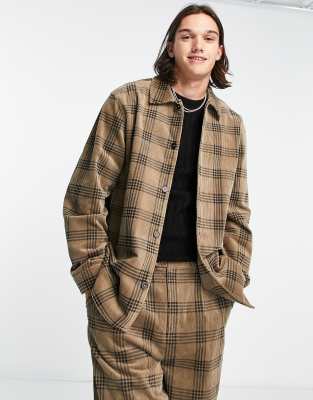 Reclaimed Vintage cord shirt in check (part of a set)