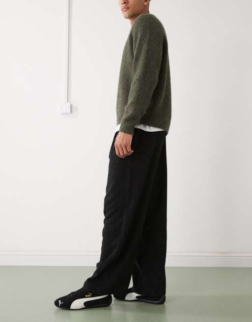 Reclaimed Vintage corduroy baggy pants in black, 3 of 5