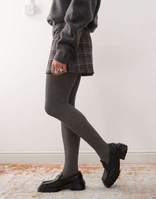 Reclaimed Vintage cosy cotton grey tights