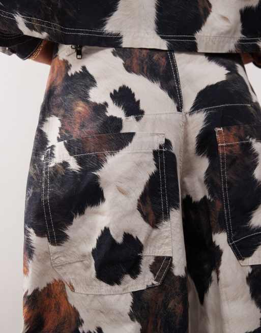 Reclaimed Vintage cow print barrel pants - part of a set, 5 of 5