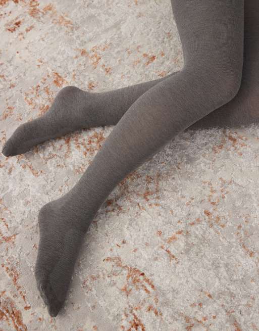 Reclaimed Vintage cozy cotton gray tights | ASOS