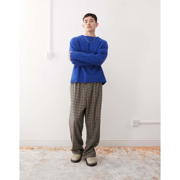fartey Men's Vintage Grandpa Sweaters Oversized Striped