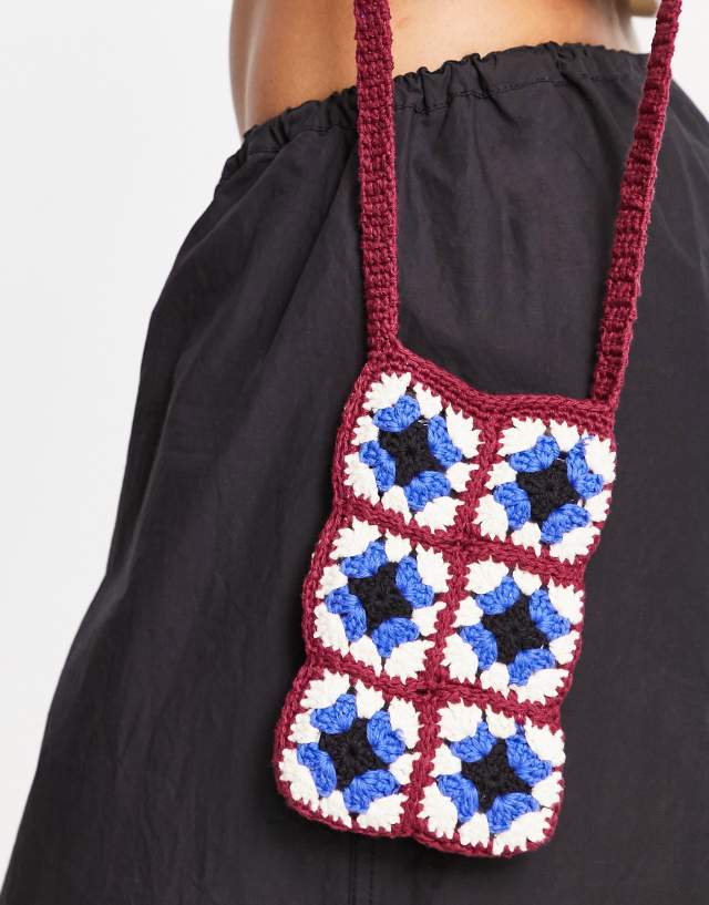 Reclaimed Vintage crochet mini bag 0