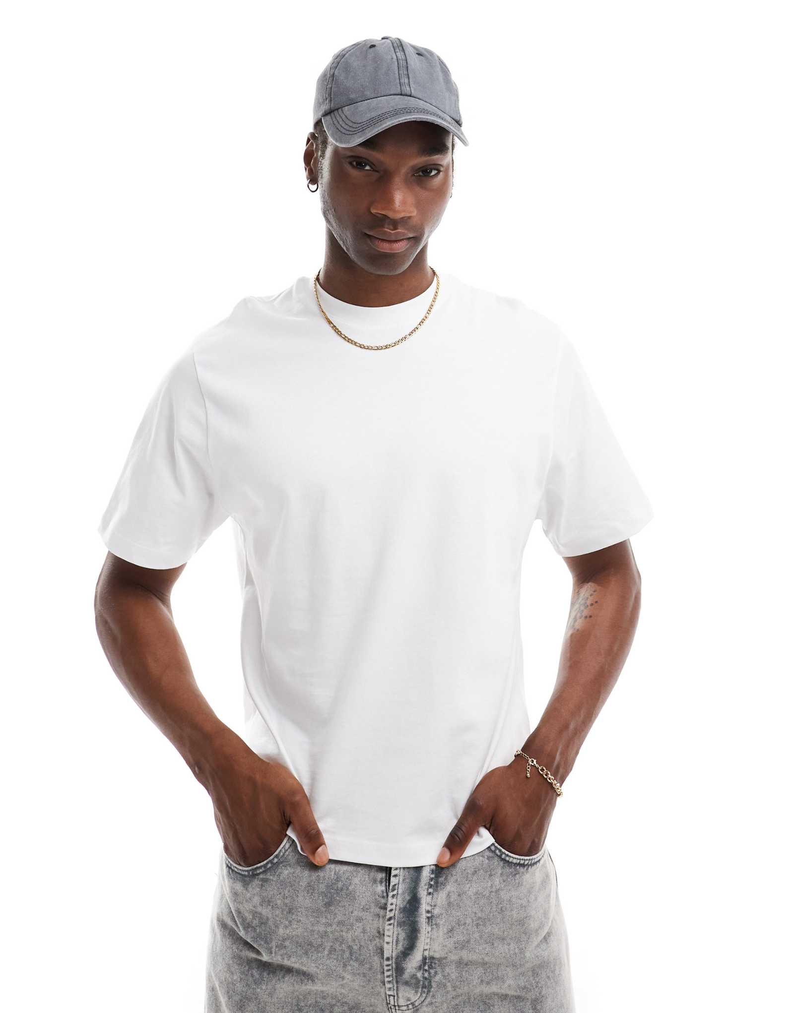 Восстановленная винтажная укороченная футболка свободного кроя белого цвета