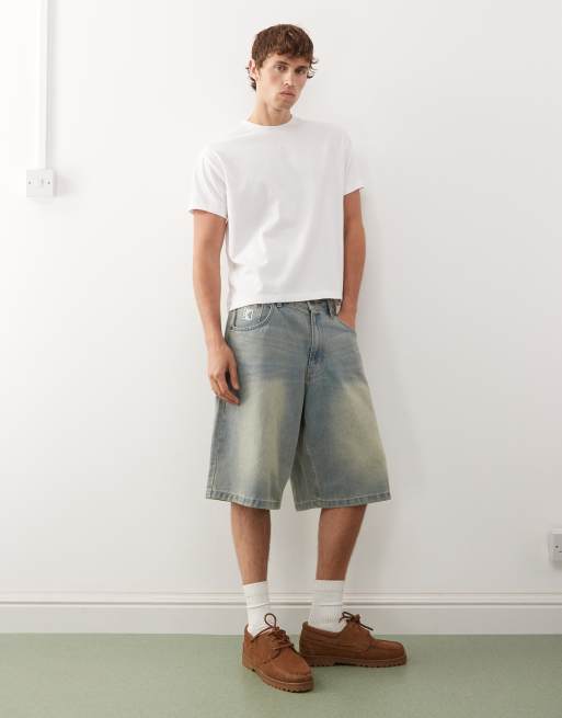 Reclaimed Vintage cropped boxy t-shirt in white