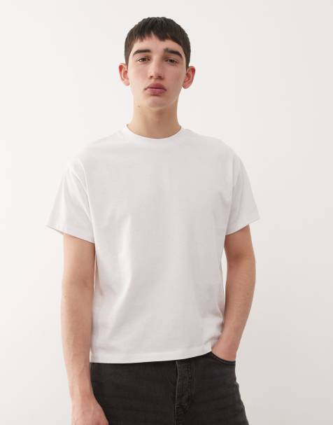 Reclaimed Vintage cropped boxy t-shirt in white - view 1