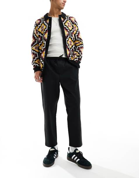Reclaimed Vintage - Cropped broek met smalle pijpen in zwart - view 1