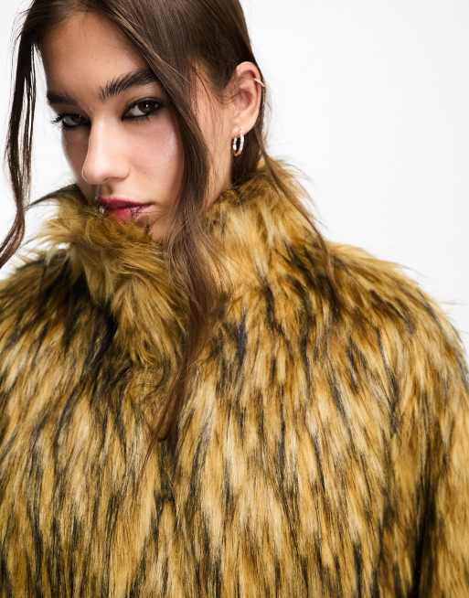 Reclaimed Vintage cropped faux fur jacket