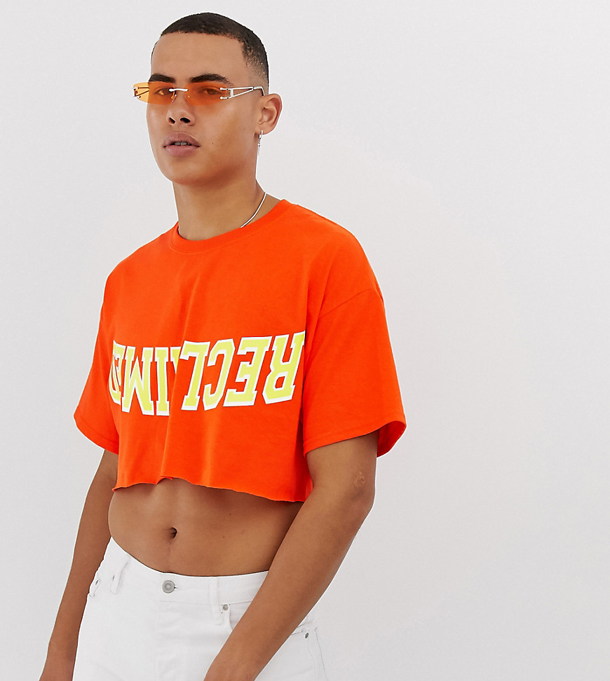 Reclaimed Vintage - Cropped T-shirt-Oranje