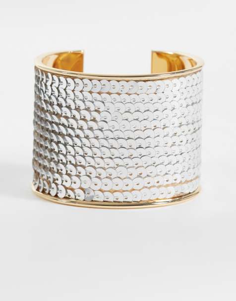 Reclaimed Vintage cuff-armband med paljetter - view 1