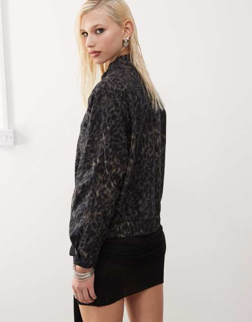 Reclaimed Vintage dark leopard print jacket | ASOS