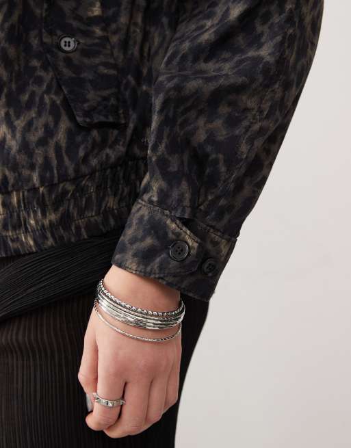 Reclaimed Vintage dark leopard print jacket | ASOS