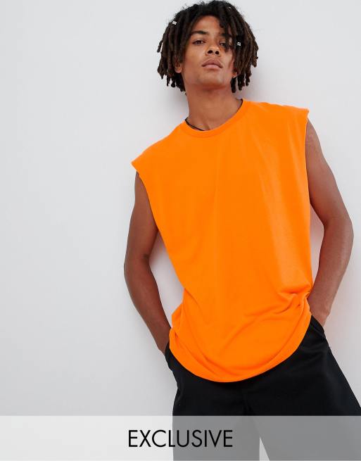 Reclaimed Vintage D bardeur oversize Orange fluo
