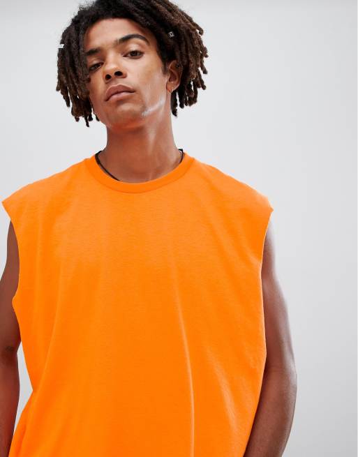 Reclaimed Vintage D bardeur oversize Orange fluo