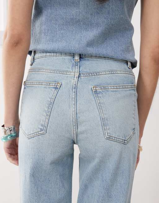 Reclaimed Vintage denim 70s palazzo jeans with patch pockets