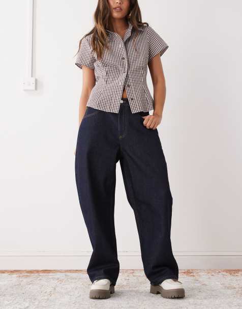 Reclaimed Vintage - Denim barrel jeans in indigo - view 1