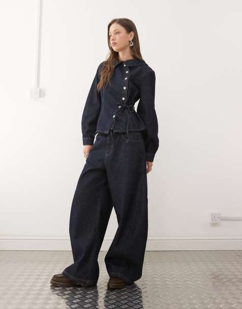 Reclaimed Vintage denim co-ord in indigo - view 1
