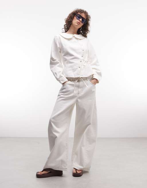 Reclaimed Vintage denim co-ord in white