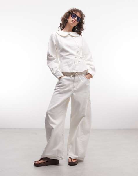 Reclaimed Vintage - Denim co-ord set in wit - view 1