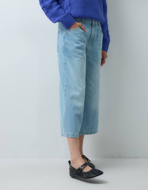 Reclaimed Vintage denim jort i lys vask, 5 af 5