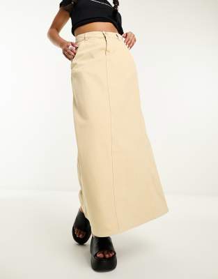 Vmgracia High Rise Ankle Denim Skirt Ecru