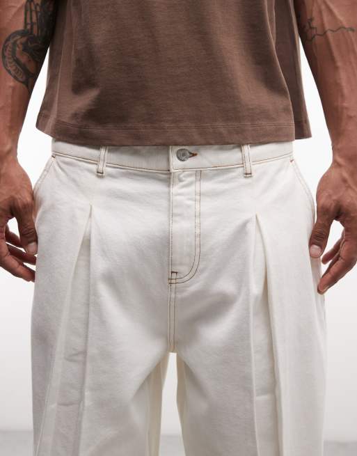Reclaimed Vintage denim optic white oversized balloon jort, 5 of 5