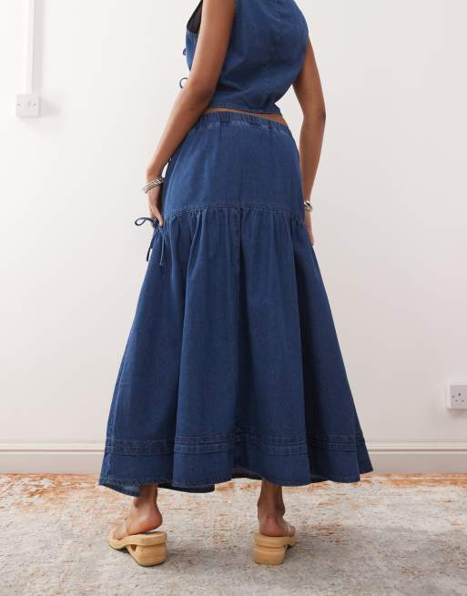 pink homecoming dress Prairie Underground Commotion Dress Denim – Beklina main image 1
