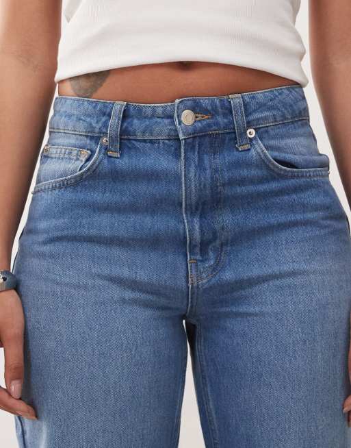Reclaimed Vintage denim relaxed bootcut flare jean in midwash blue - LBLUE, 5 of 5