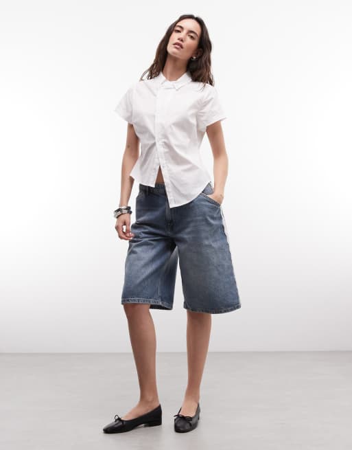 Reclaimed Vintage denimjort med spetsdetalj