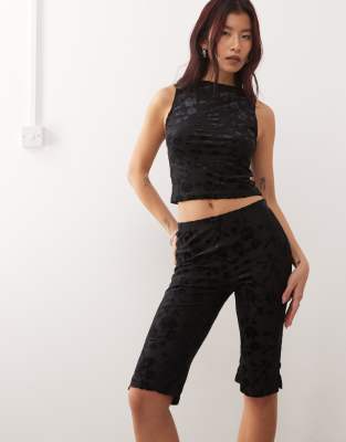 Reclaimed Vintage Devore Capri Pants In Black