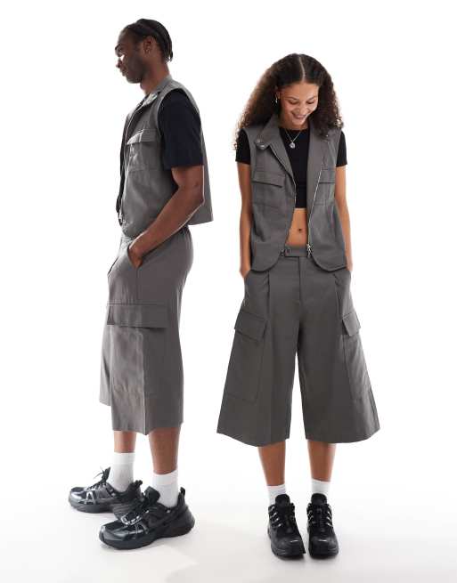 Reclaimed Vintage – Dopasowane szorty unisex o wydłużonym fasonie, część zestawu