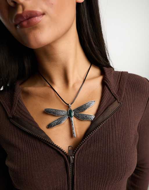 Vintage dragonfly sales necklace