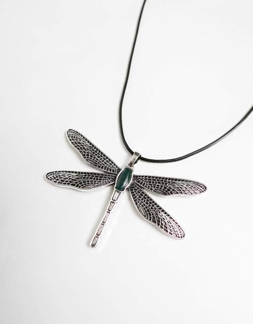 Vintage dragonfly hot sale necklace