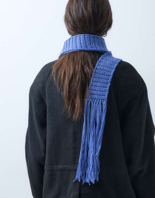 Reclaimed Vintage dramatisk tørklæde i turkis, 5 af 5
