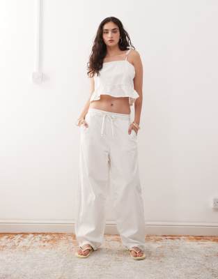 Reclaimed Vintage Drawstring Wide Leg Baggy Jeans