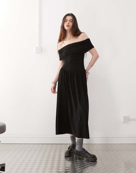 Reclaimed Vintage drop waist slinky bandeau dress - view 1