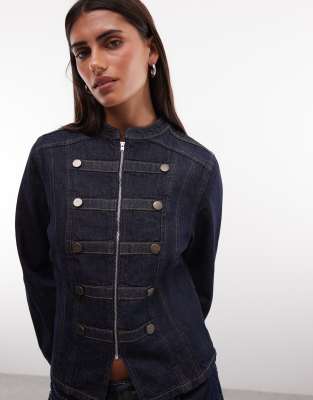 Reclaimed Vintage Drummer Boy Jacket In Blue