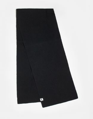 Reclaimed Vintage - Écharpe unisexe d'ensemble en maille gaufrée - Noir