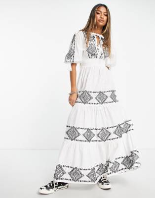 Mini Robe Fluide Imprimé Géométrique Marron Taille Unique - Vêtements