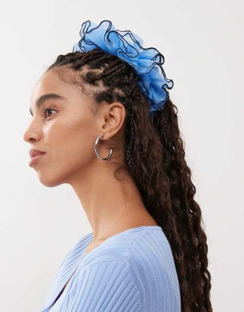 Reclaimed Vintage - Elastico oversize blu con bordi a contrasto - view 1